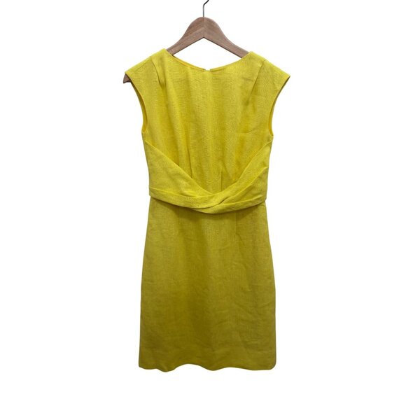 J.Crew‎ Lemon Yellow Linen Twist Dress, Size 2 - Picture 1 of 6